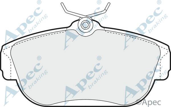 APEC BRAKING Комплект тормозных колодок, дисковый тормоз PAD755